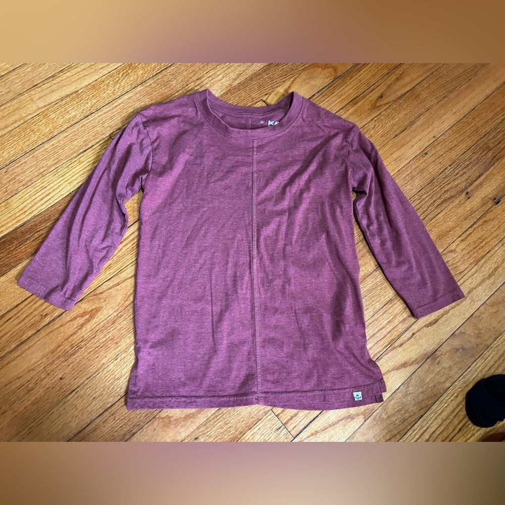 Kavu Women’s Causal Maroon Pullover 3/4 Sleeve T Shirt in Size XS